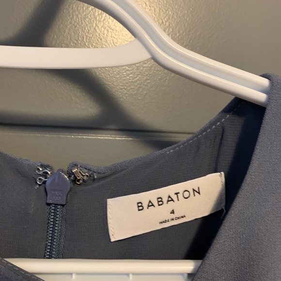 Muted blue t-shirt dress. Size 4 - Picture 2 of 3